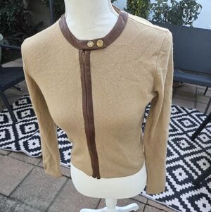 Ralph Lauren Beige Black Label Cashmere Cardigan Small.